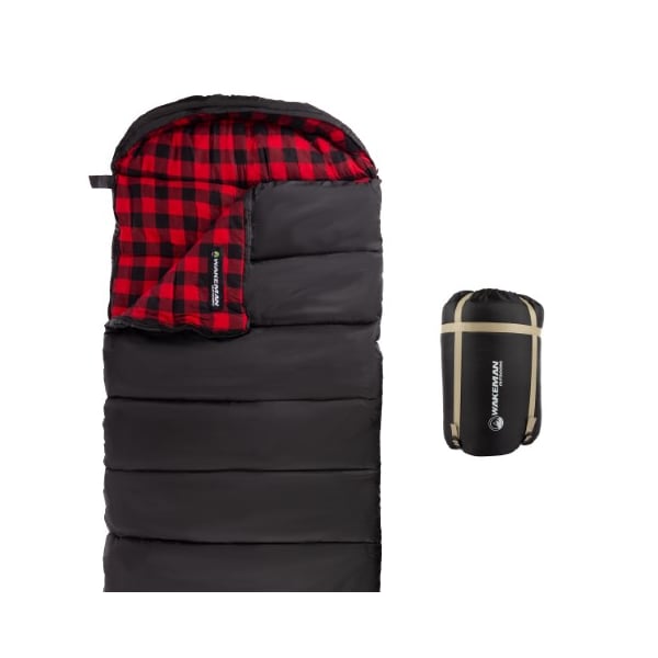 Leisure Sports 3 Season XL Sleeping Bag, Black/Red 549819GQM - main